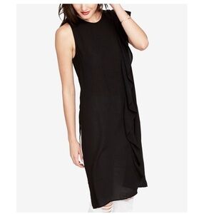 New Rachel Roy Black Ruffled Petal Sleeve Sheath Dress in Size XL